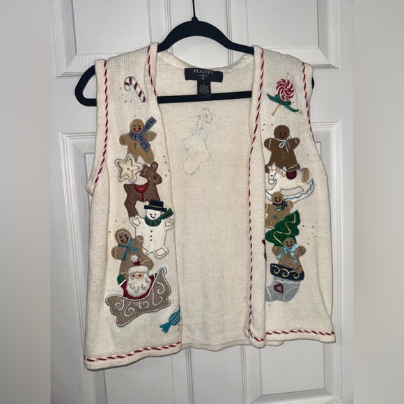 planet & company Jackets & Blazers - White Christmas Vest